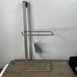 Brightroom Over The Tank Toilet Paper‎ Roll Holder Bathroom Brushed Nickle NWT